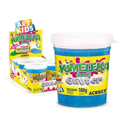Kit Com 6 Kimeleka Gel Slime Glitter 180g Azul 8cm - 135685 - Acrilex Menor preço em Kit Com 6 Kimeleka Gel Slime Glitter 180g Azul 8cm - 135685 - Acrilex