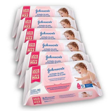 Kit com 6 Lenços Umedecidos JOHNSONS Baby Extra Cuidado 96 unidades - Johnsons é boa?