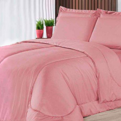 Kit com 6 peças Edredom Soft Casa Dona Casal Rosé - Rosdry é boa?