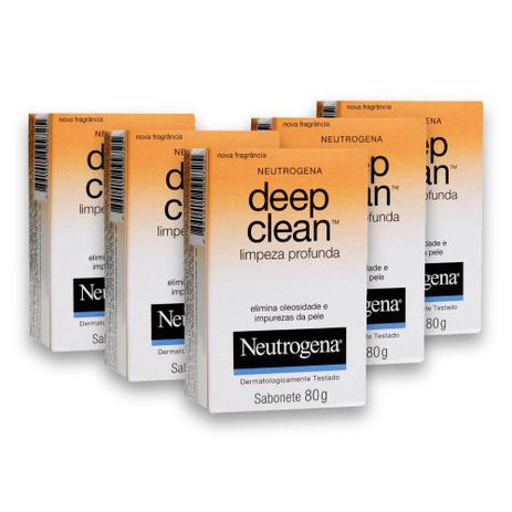 Kit com 6 Sabonetes Facial NEUTROGENA DEEP CLEAN 80g Menor preço em Kit com 6 Sabonetes Facial NEUTROGENA DEEP CLEAN 80g