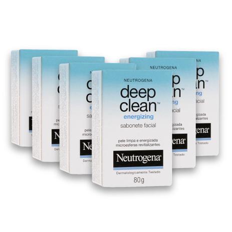 Kit com 6 Sabonetes NEUTROGENA DEEP CLEAN Energizing 80g - Neutrogena Menor preço em Kit com 6 Sabonetes NEUTROGENA DEEP CLEAN Energizing 80g - Neutrogena