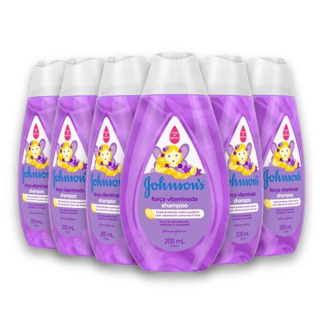 Kit com 6 Shampoos JOHNSONS Força Vitaminada 200ml - Johnsons Menor preço em Kit com 6 Shampoos JOHNSONS Força Vitaminada 200ml - Johnsons