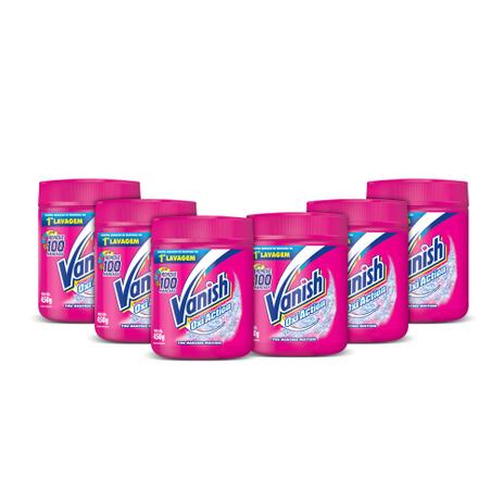 Kit com 6UN Tira Manchas Vanish Oxi Action em Pó 450g Menor preço em Kit com 6UN Tira Manchas Vanish Oxi Action em Pó 450g