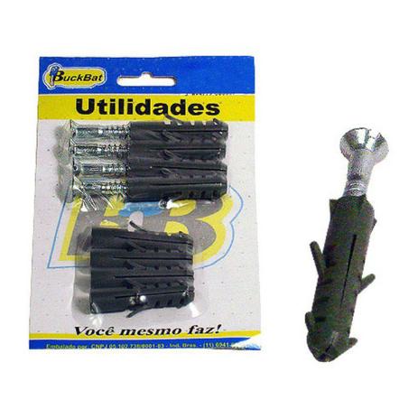 Kit com 8 buchas e 4 Parafusos n 10 - Buckbat Menor preço em Kit com 8 buchas e 4 Parafusos n 10 - Buckbat