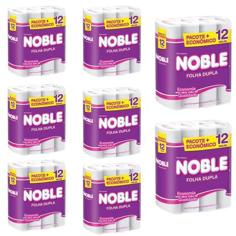 Kit com 8 Papel Higiênico Folha Dupla Noble 12 Rolos Revenda Menor preço em Kit com 8 Papel Higiênico Folha Dupla Noble 12 Rolos Revenda