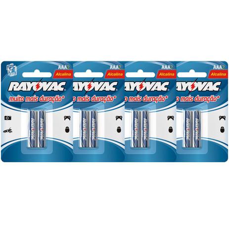 Kit com 8 Pilhas Alcalinas Rayovac AAA (LR03 - Palito) é boa?