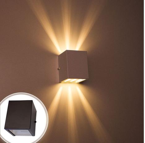 kit com 9 arandela de efeito 6 fachos externa e interna - marrom st566 - Starlumen Menor preço em kit com 9 arandela de efeito 6 fachos externa e interna - marrom st566 - Starlumen
