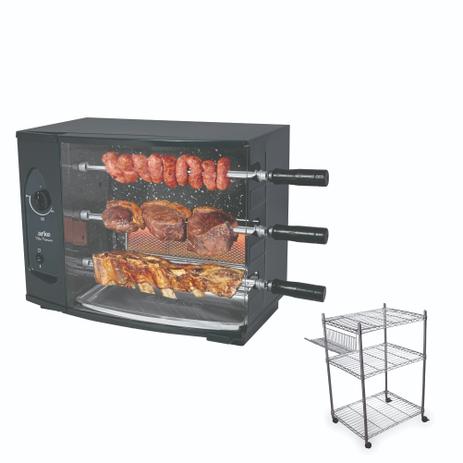Kit Com Assador A Gás Vitta Premium 03 E Carrinho Churrasco Arke Menor preço em Kit Com Assador A Gás Vitta Premium 03 E Carrinho Churrasco Arke