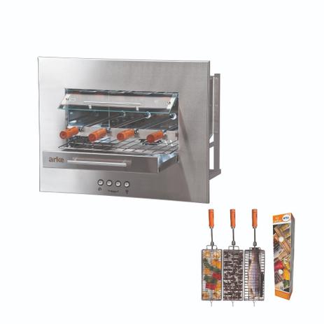 Kit Com Assador Elétrico De Embutir Sapore Smart 127v e Kit Grelha - Arke Menor preço em Kit Com Assador Elétrico De Embutir Sapore Smart 127v e Kit Grelha - Arke