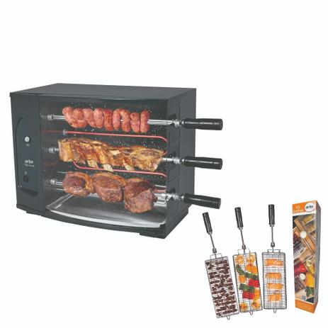 Kit Com Assador Elétrico Vitta Smart 03 220v E Kit Grelha - Arke Menor preço em Kit Com Assador Elétrico Vitta Smart 03 220v E Kit Grelha - Arke