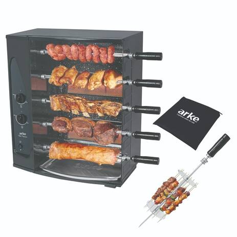 Kit Com Assador Vitta Premium 5 Espetos + Capa + Acessório Espetinho Arke Menor preço em Kit Com Assador Vitta Premium 5 Espetos + Capa + Acessório Espetinho Arke