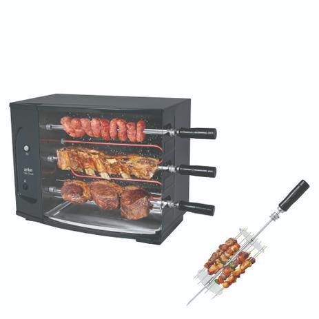 Kit Com Assador Vitta Smart 03 127v E Acessório Espetinho - Arke Menor preço em Kit Com Assador Vitta Smart 03 127v E Acessório Espetinho - Arke