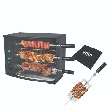 Kit Com Assador Vitta Smart 03 220v + Capa E Acessório Espetinho - Arke Menor preço em Kit Com Assador Vitta Smart 03 220v + Capa E Acessório Espetinho - Arke