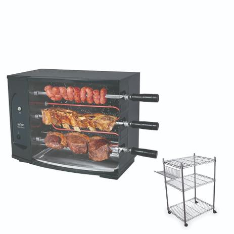 Kit Com Assador Vitta Smart 03 220v E Carrinho Churrasco - Arke Menor preço em Kit Com Assador Vitta Smart 03 220v E Carrinho Churrasco - Arke