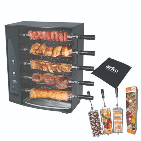 Menor preço em Kit Com Assador Vitta Smart 05 220v + Capa E Kit Grelha - Arke