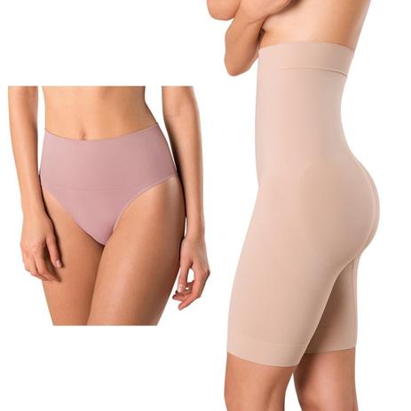Kit com Cinta Loba Bermuda Skin Compression e Calcinha Loba Redutora Nude Slim - Lupo Menor preço em Kit com Cinta Loba Bermuda Skin Compression e Calcinha Loba Redutora Nude Slim - Lupo