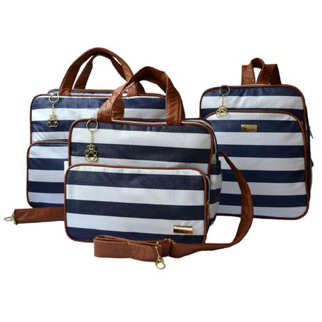 Kit Com Mochila Bolsas De Bebe 3 Pecas Mala Creche Rubi Baby Kit Bolsa Maternidade Magazine Luiza