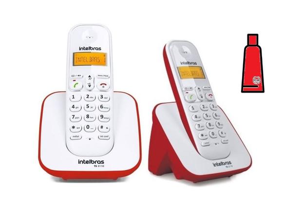 Kit Com Telefone sem fio TS 3110 + Ramal Intelbras Vermelho é boa?