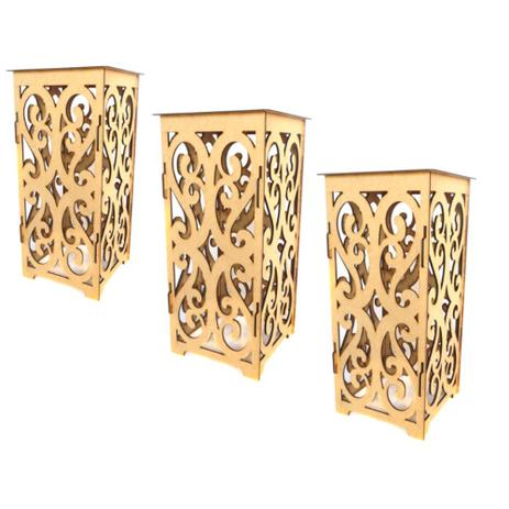 Kit Com Três Cubos Provençais MDF Cru 6mm - Madeira e design Menor preço em Kit Com Três Cubos Provençais MDF Cru 6mm - Madeira e design