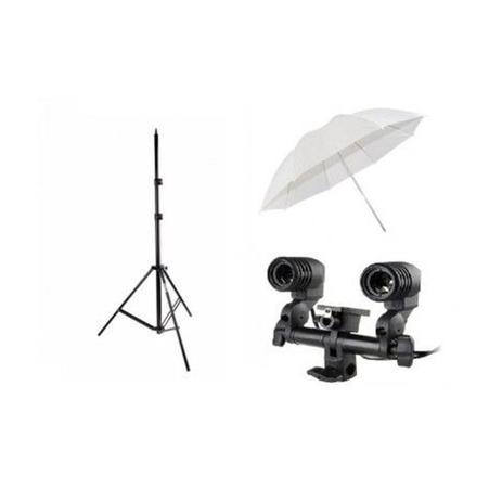 Kit com Tripé Soquete Duplo Sombrinha Para iluminação estudio - Oem Menor preço em Kit com Tripé Soquete Duplo Sombrinha Para iluminação estudio - Oem