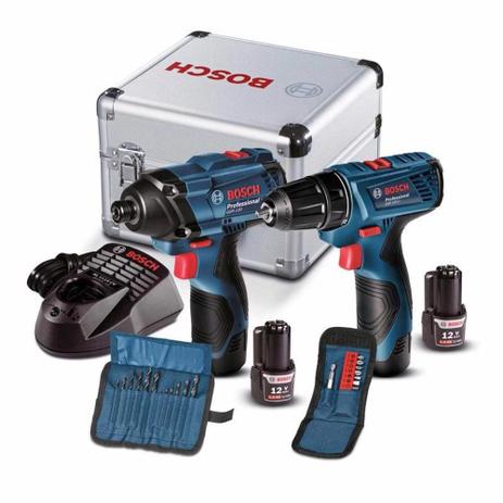 Kit Combo 2 Parafusadeira 12v Gdr Maleta Bosch - Bivolt e Maleta Aluminio Menor preço em Kit Combo 2 Parafusadeira 12v Gdr Maleta Bosch - Bivolt e Maleta Aluminio
