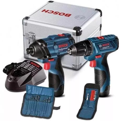 Kit Combo 2 Parafusadeiras 12v Gdr Maleta De Alumínio Bosch Menor preço em Kit Combo 2 Parafusadeiras 12v Gdr Maleta De Alumínio Bosch
