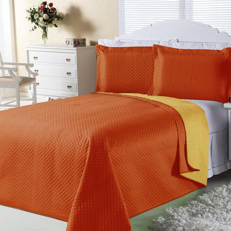 Kit Combo Cobre Leito + Jogo de Banho Dual Color Laranja/Amarelo Solteiro 07 Peças - Dourados enxovais é boa?