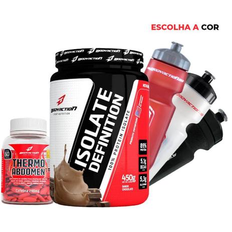 Kit Combo Suplementos Massa Magra - Whey Protein Isolado 450g + Thermo Abdomen - Body Action Menor preço em Kit Combo Suplementos Massa Magra - Whey Protein Isolado 450g + Thermo Abdomen - Body Action