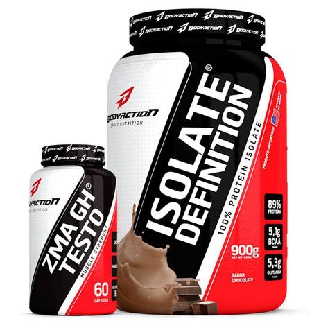 Kit Combo Suplementos Massa Muscular - Whey Protein Isolado 900g + Zma Gh Testo 60caps - Body Action Menor preço em Kit Combo Suplementos Massa Muscular - Whey Protein Isolado 900g + Zma Gh Testo 60caps - Body Action