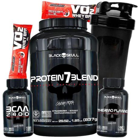 Kit Combo Whey Protein + Bcaa 2400 + Termogenico - Importado - Black skull é ruim? Kit Combo Whey Protein + Bcaa 2400 + Termogenico - Importado - Black skull é boa?