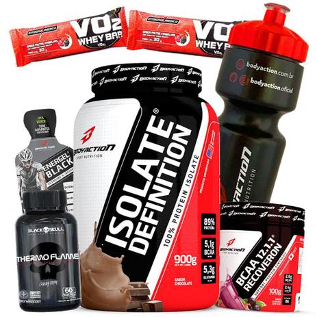 kit combo Whey Protein Isolado Isolate Definition 900g Thermo Flame Bcaa 12 1 1 100g - Body action Menor preço em kit combo Whey Protein Isolado Isolate Definition 900g Thermo Flame Bcaa 12 1 1 100g - Body action