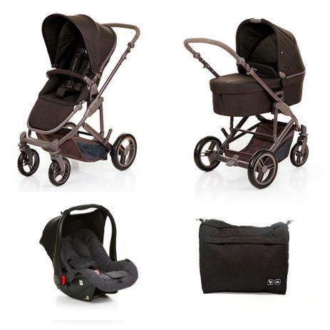 Kit COMO4 Carrinho com Moisés + Bolsa Woven Black + Bebê Conforto Style Street (Cinza) - ABC Design Menor preço em Kit COMO4 Carrinho com Moisés + Bolsa Woven Black + Bebê Conforto Style Street (Cinza) - ABC Design