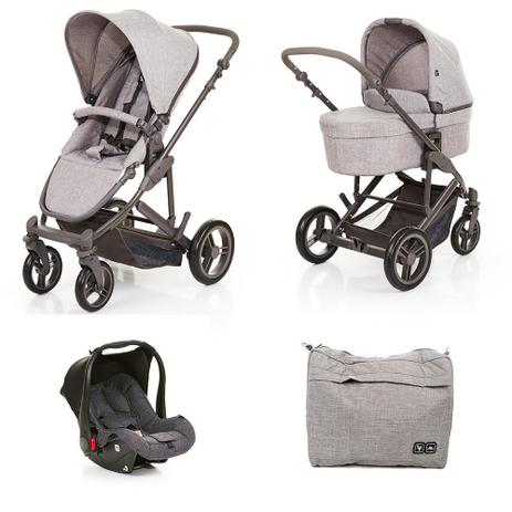 Kit COMO4 Carrinho com Moisés + Bolsa Woven Gray + Bebê Conforto Graphite (Cinza) - ABC Design Menor preço em Kit COMO4 Carrinho com Moisés + Bolsa Woven Gray + Bebê Conforto Graphite (Cinza) - ABC Design