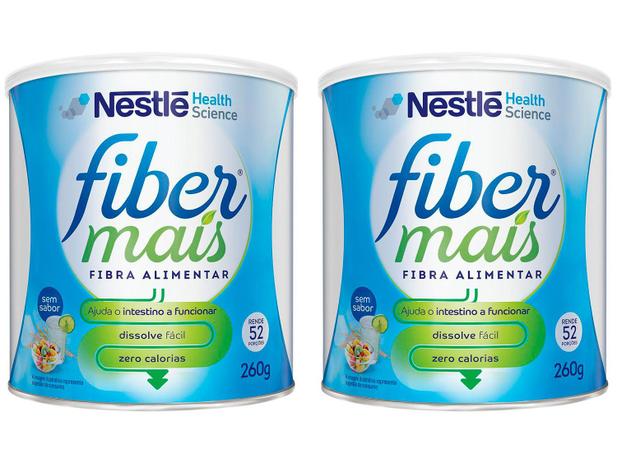 Kit Complemento Alimentar Fiber Mais sem Sabor - sem Açúcar 260g 2 Unidades Menor preço em Kit Complemento Alimentar Fiber Mais sem Sabor - sem Açúcar 260g 2 Unidades