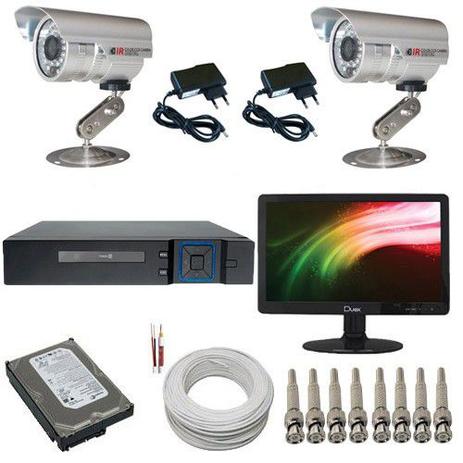 Kit Completo 02 Câmeras de Segurança com Gravador Dvr Acesso Internet - Com Monitor - Power Menor preço em Kit Completo 02 Câmeras de Segurança com Gravador Dvr Acesso Internet - Com Monitor - Power