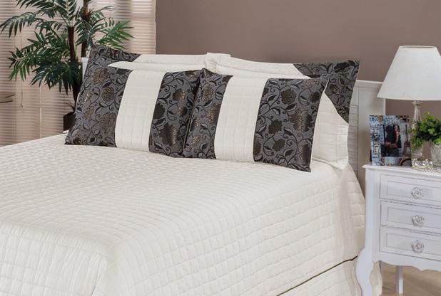 Kit Completo Atenas Casal Padrão Matelado 08 Peças com Cortina Atenas 3 mts - Palha c/ Cobre - Finos enxovais Menor preço em Kit Completo Atenas Casal Padrão Matelado 08 Peças com Cortina Atenas 3 mts - Palha c/ Cobre - Finos enxovais