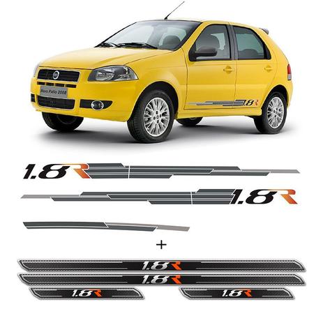 Kit Completo Faixa Fiat Palio 1.8 R 2008 + Soleira Protetora - Sportinox Menor preço em Kit Completo Faixa Fiat Palio 1.8 R 2008 + Soleira Protetora - Sportinox