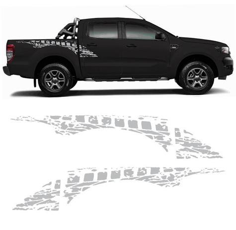 Kit Completo Faixa Lateral Ford Ranger Sportrac 2018 Prata - Sportinox Menor preço em Kit Completo Faixa Lateral Ford Ranger Sportrac 2018 Prata - Sportinox