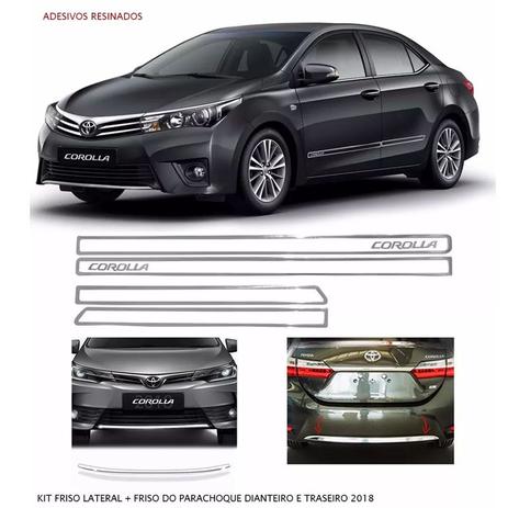 Kit Completo Friso Lateral Dianteiro Traseiro Corolla 2018 - Sportinox Menor preço em Kit Completo Friso Lateral Dianteiro Traseiro Corolla 2018 - Sportinox