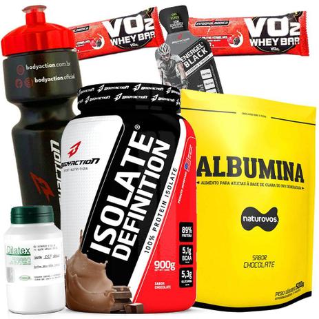Kit Completo Massa Magra Rapido - Whey Isolado 900g + Dilatex Extra Pump + Albumina Naturovos - Body action Menor preço em Kit Completo Massa Magra Rapido - Whey Isolado 900g + Dilatex Extra Pump + Albumina Naturovos - Body action