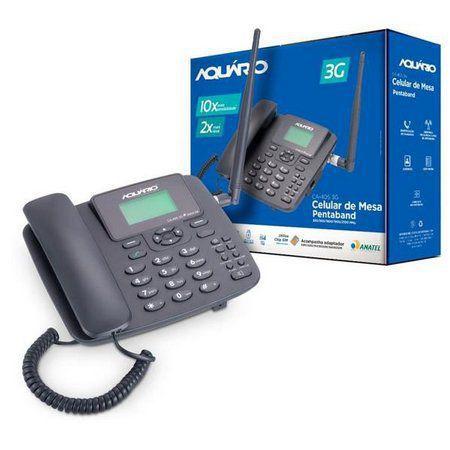 Kit completo telefone rural dual chip ca-42s 3g aquário Menor preço em Kit completo telefone rural dual chip ca-42s 3g aquário