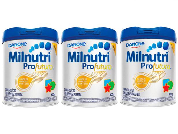 Kit Composto Lácteo Milnutri Profutura Original - 800g 3 Unidades Menor preço em Kit Composto Lácteo Milnutri Profutura Original - 800g 3 Unidades