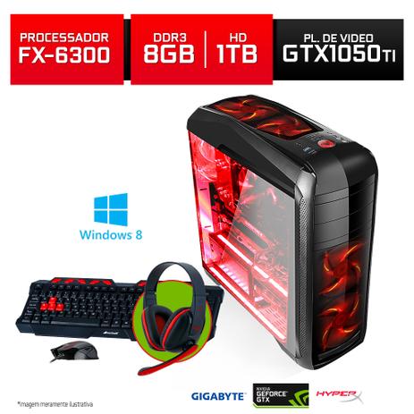 Kit Computador Gamer Neologic Amd Fx6300, Gtx1050Ti, 8Gb, 1Tb, Win 8 - Nli80019 Menor preço em Kit Computador Gamer Neologic Amd Fx6300, Gtx1050Ti, 8Gb, 1Tb, Win 8 - Nli80019