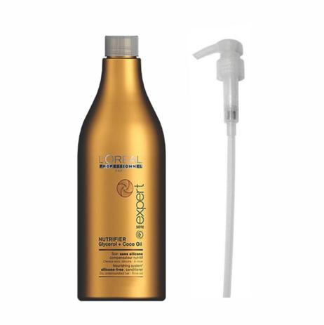 Kit Condicionador LOréal Sem Silicone Nutrifier (1,5L) e Válvula Pump - Loreal Menor preço em Kit Condicionador LOréal Sem Silicone Nutrifier (1,5L) e Válvula Pump - Loreal