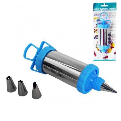Kit Confeiteiro Decorador De Bolo 4 Bicos E Espatula - Milker Menor preço em Kit Confeiteiro Decorador De Bolo 4 Bicos E Espatula - Milker
