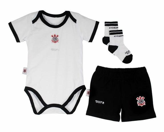 Kit Conjunto Corinthians Body Shorts e Meia Oficial - Revedor Menor preço em Kit Conjunto Corinthians Body Shorts e Meia Oficial - Revedor