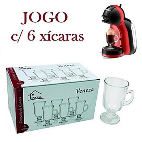 Kit Conjunto De Caneca Xicara De Vidro Taca Alta Cappucino Cafe Chocolate Dolce Gusto Coffe 114ml - MELHORES OFERTAS.NET Menor preço em Kit Conjunto De Caneca Xicara De Vidro Taca Alta Cappucino Cafe Chocolate Dolce Gusto Coffe 114ml - MELHORES OFERTAS.NET