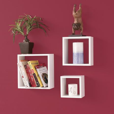 Kit Conjunto Nicho de Parede Sala Quarto Cozinha Decorativo 3 Unidades Madeira MDF - Móveis bolzan é boa?