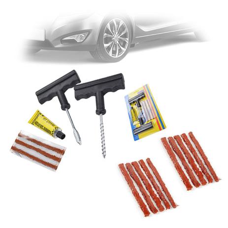 Kit Conserto E Reparo De Pneus completo 13 Remendos Macarrão - SAINT Menor preço em Kit Conserto E Reparo De Pneus completo 13 Remendos Macarrão - SAINT
