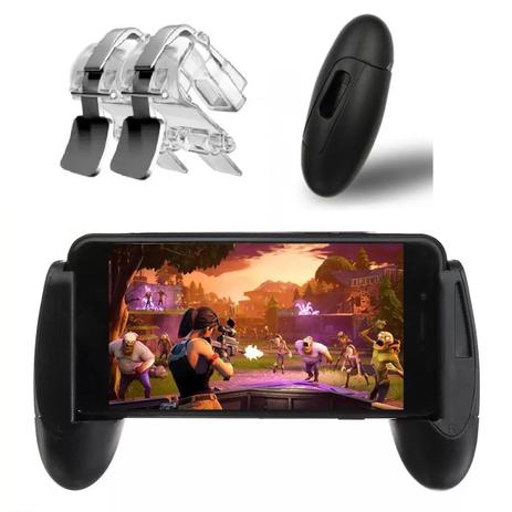 Kit Controle Suporte Celular mobile Gamepad Suit ABS com Gatilho Mira Tiro L1 x R1 Metal COD Free Fire PUBG - FEITUN Menor preço em Kit Controle Suporte Celular mobile Gamepad Suit ABS com Gatilho Mira Tiro L1 x R1 Metal COD Free Fire PUBG - FEITUN